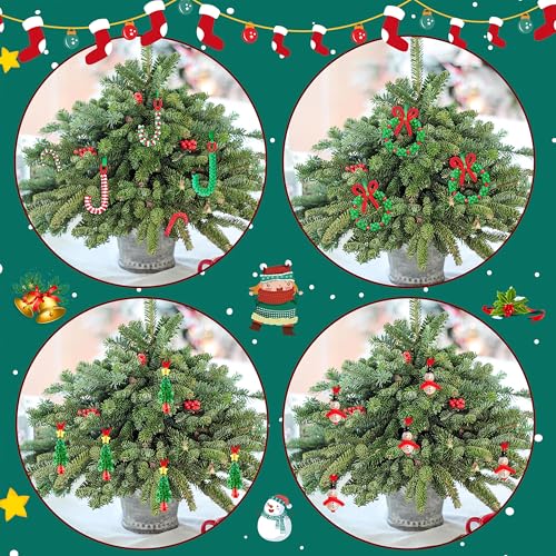 Beaded Ornament Kit for Kids Adults, Christmas Crafts, 40 Pieces B935700