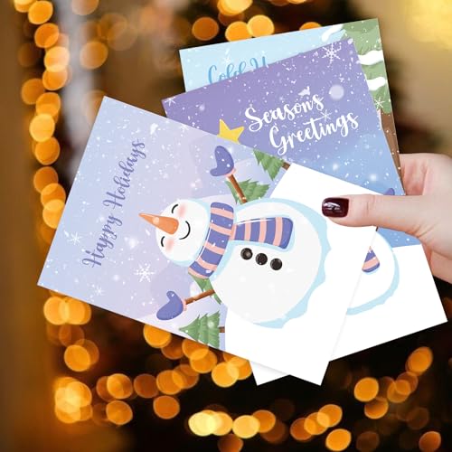 SuperShunhu 24 Cute Snowman Christmas Cards with Envelopes, 4x6 Inch T41132