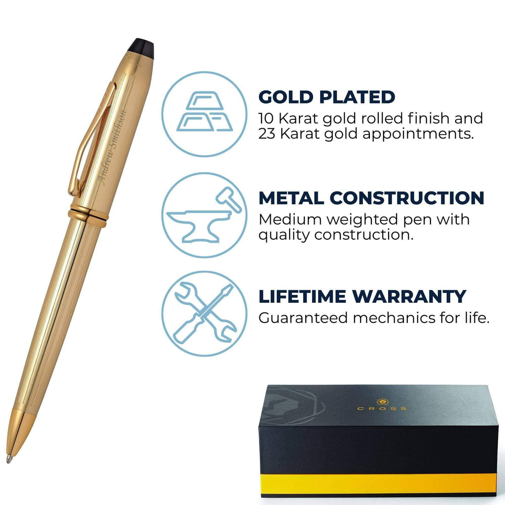 Cross Townsend Ballpoint Pen 10K Gold Filled Z5977