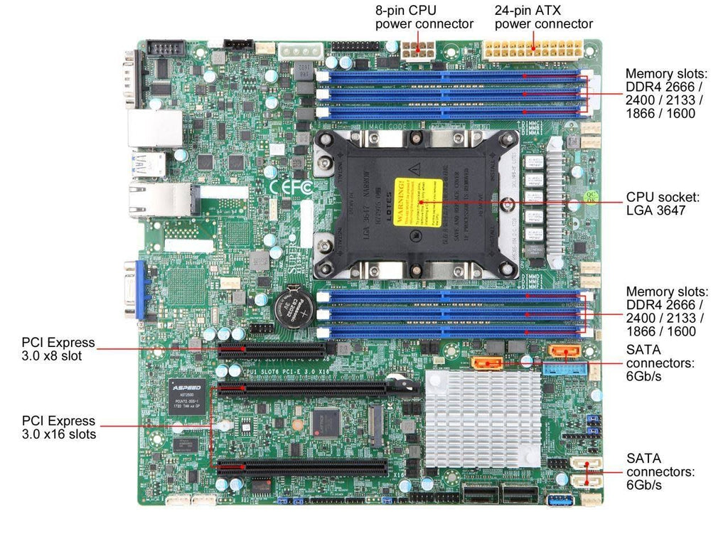 Supermicro MBD-X11SPM-F-O Server Motherboard U269
