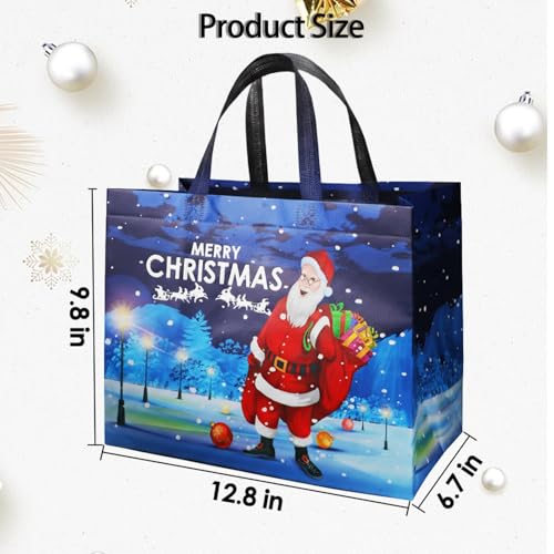 habgp 20 Pack Christmas Gift Bags Assorted Sizes with Handle, Reusable Tote K88379