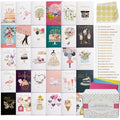 Dessie 30 Unique Christmas Cards with Envelopes and Gold Sealing Stickers B61775