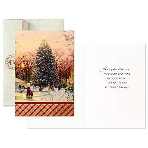 Hallmark Thomas Kinkade Boxed Christmas Cards, Snowy Scenes, 24 Cards with Envelopes E269445
