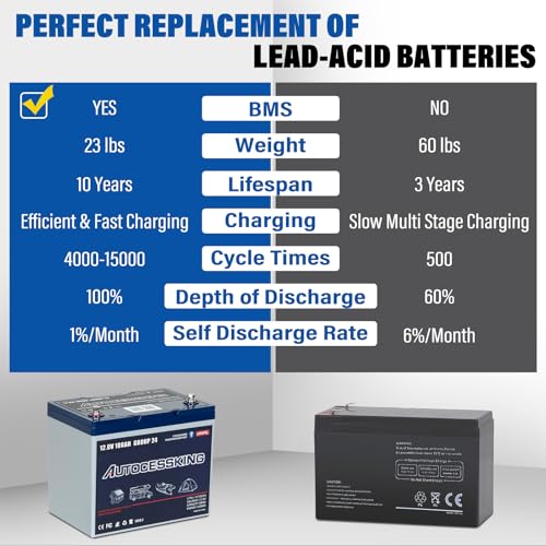 12V 100Ah BCI Group 24 LiFePO4 Battery with Low-Temp Protection F4727