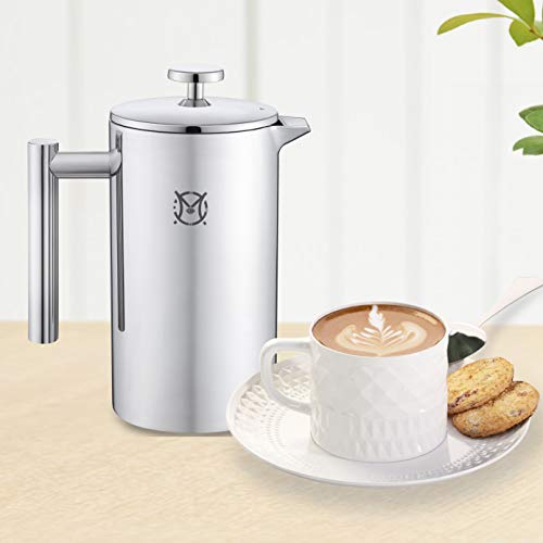 French Press Coffee Maker 350ML Stainless Steel Thermal H244884