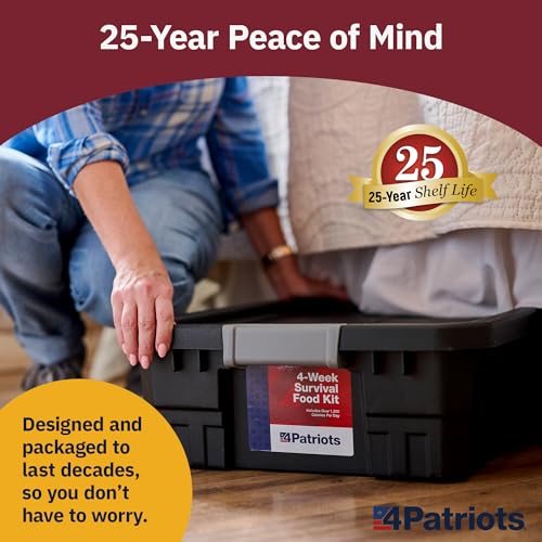 4Patriots 2-Week Survival Food Kit, 84 Servings, 25-Year Shelf Life T5486