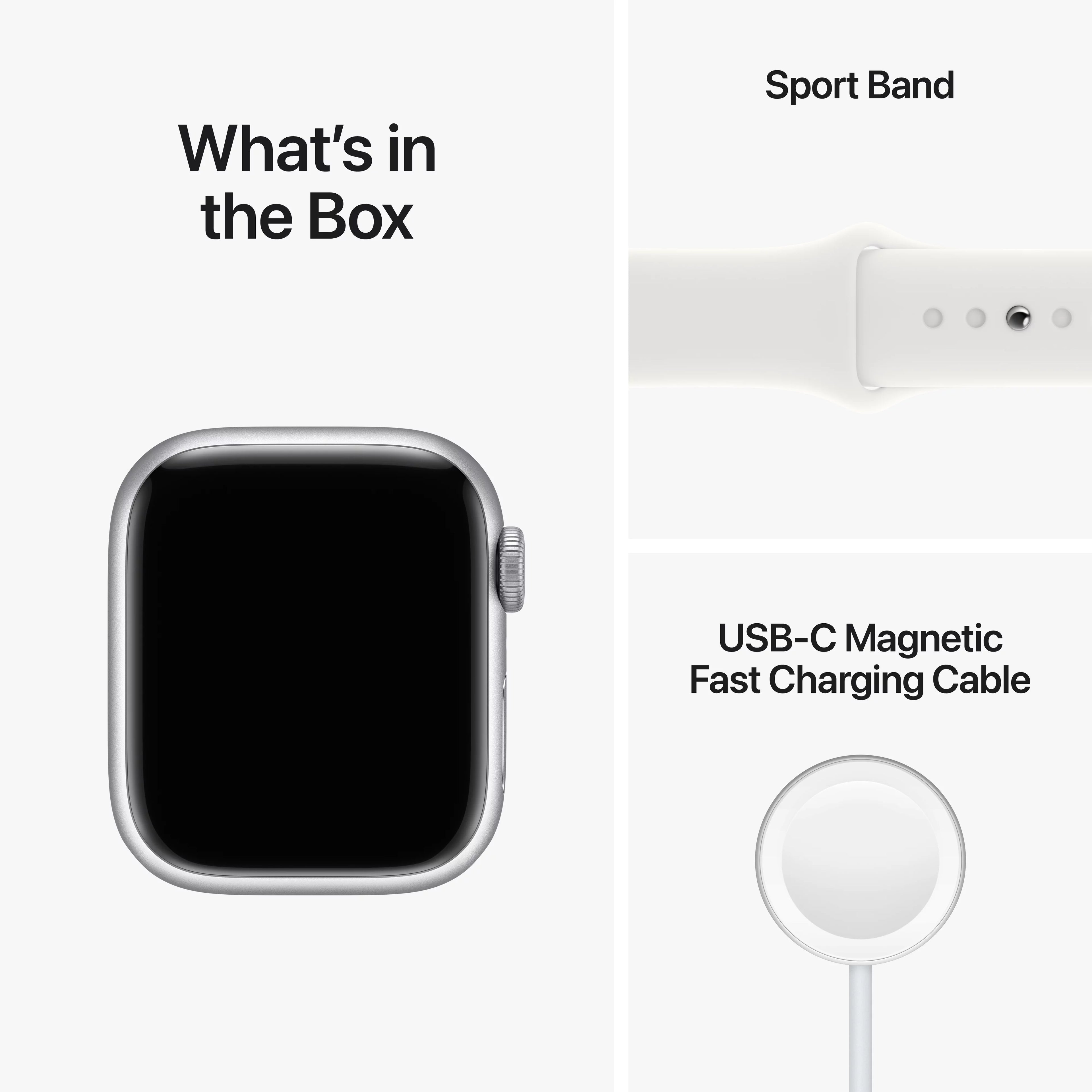 Apple Watch Series 8 GPS + Cellular 41mm Silver Aluminum Case with White Sport Band P313