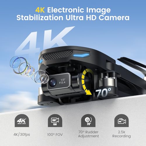 DEERC D65 2 Axis Gimbal GPS Drone with Camera 4K for Adults C48351