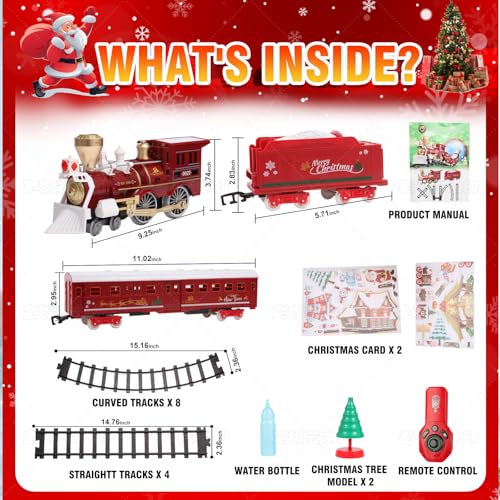 Christmas Train Set with Remote Control, Lights and Sounds for Toddlers Q929460