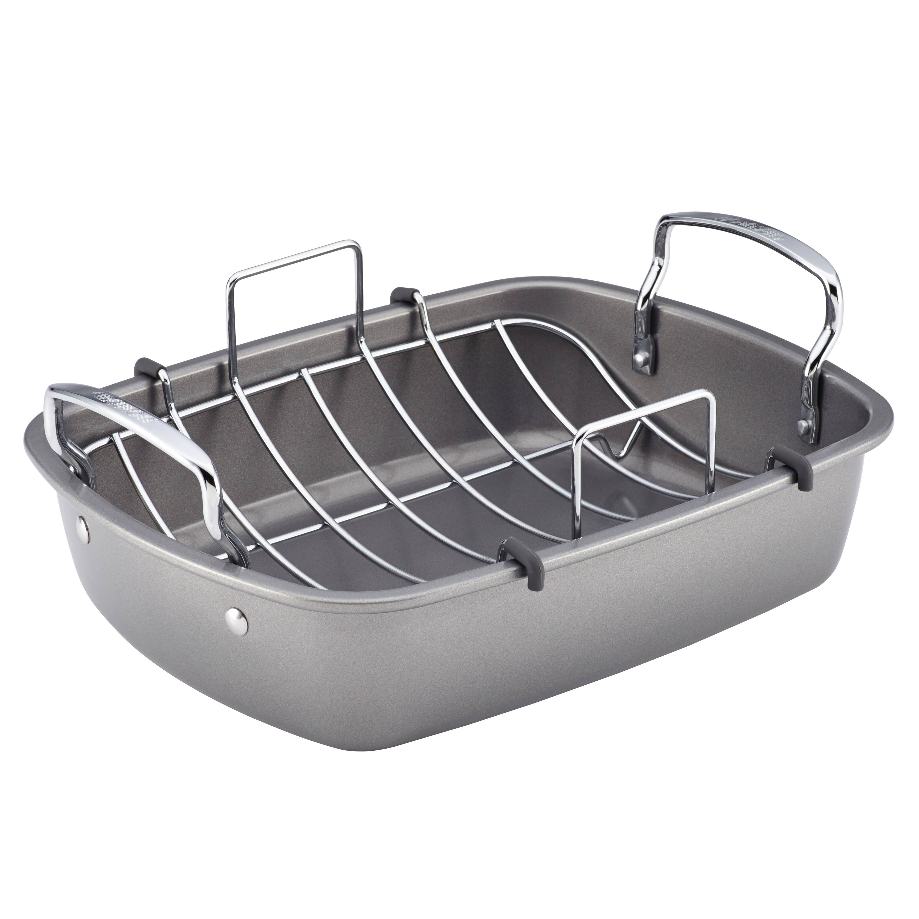Circulon Nonstick Bakeware 17" x 13" Roaster with U-Rack - Megean