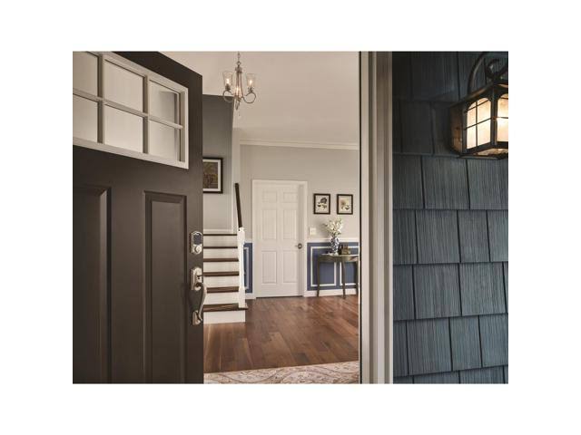 Schlage Connect Camelot Satin Nickel Touchscreen Deadbolt with Alarm G9978