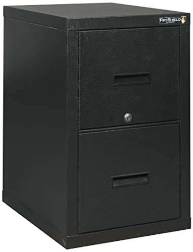 FireKing® FireShield 22" Vertical 1-Drawer File Cabinet and Safe, Black Stone Z8493