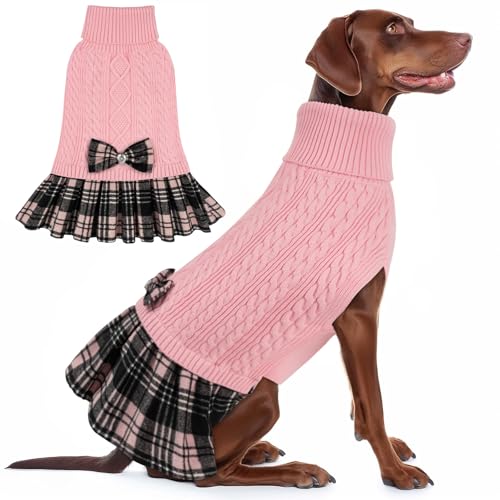 KYEESE Dog Sweater Knitwear with Bowtie for Small Dogs R875009