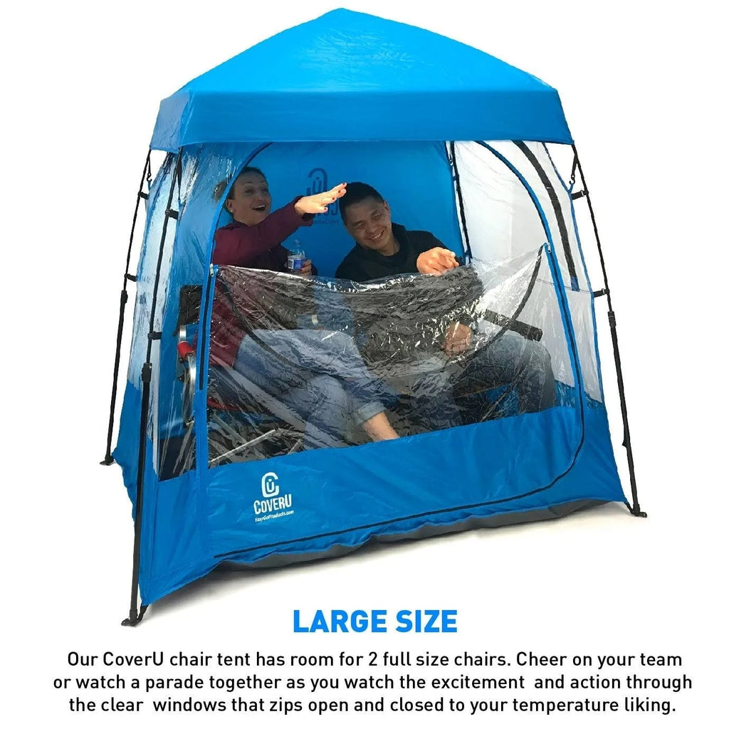 CoverU Sports Shelter 2 Person Weather Tent Pod Blue K94193