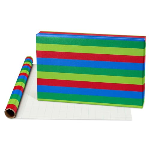 American Greetings Kids Christmas Wrapping Paper Set, 120 sq ft, 4 Rolls with Bows and Tags I837576