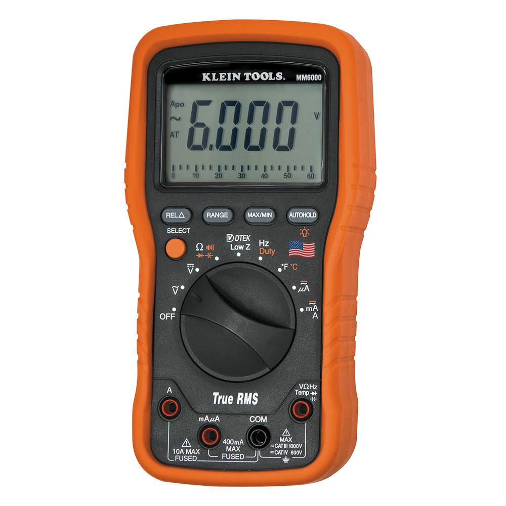 Klein Tools MM6000 Electrician&s / HVAC TRMS Multimeter - Megean