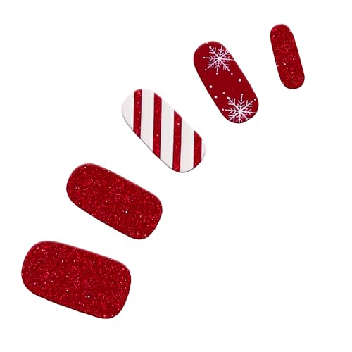 Dashing Diva Gloss Nail Strips Santa Baby - Gel Nail Stickers, 32 Count R845