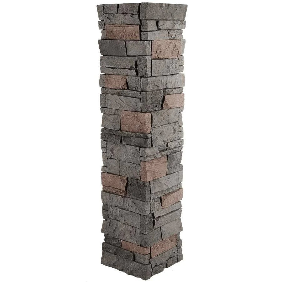 GenStone Stacked Stone 16-Sq ft Coffee Faux Stone Veneer Psscpp-4, Brown - Megean