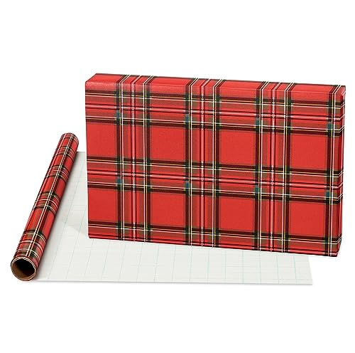 American Greetings Christmas Wrapping Paper Set, Red and Tan Brown, 120 sq ft, 4 Rolls R967653
