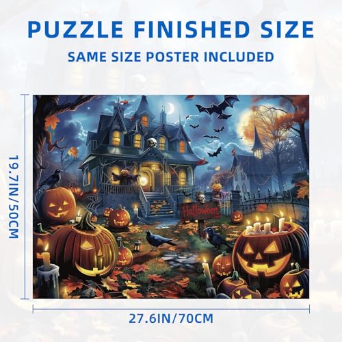 Nattork Jigsaw Puzzle 1000 Pieces for Adults, Christmas House W31652