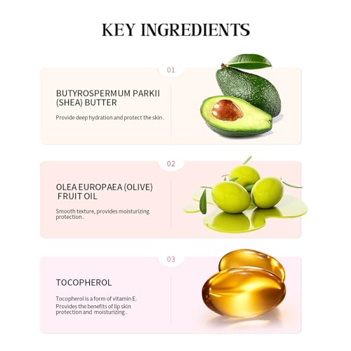 URQT Lip Butter Balm 4PCS, Hydrating Nourishing Lip Care with Natural Oils H306