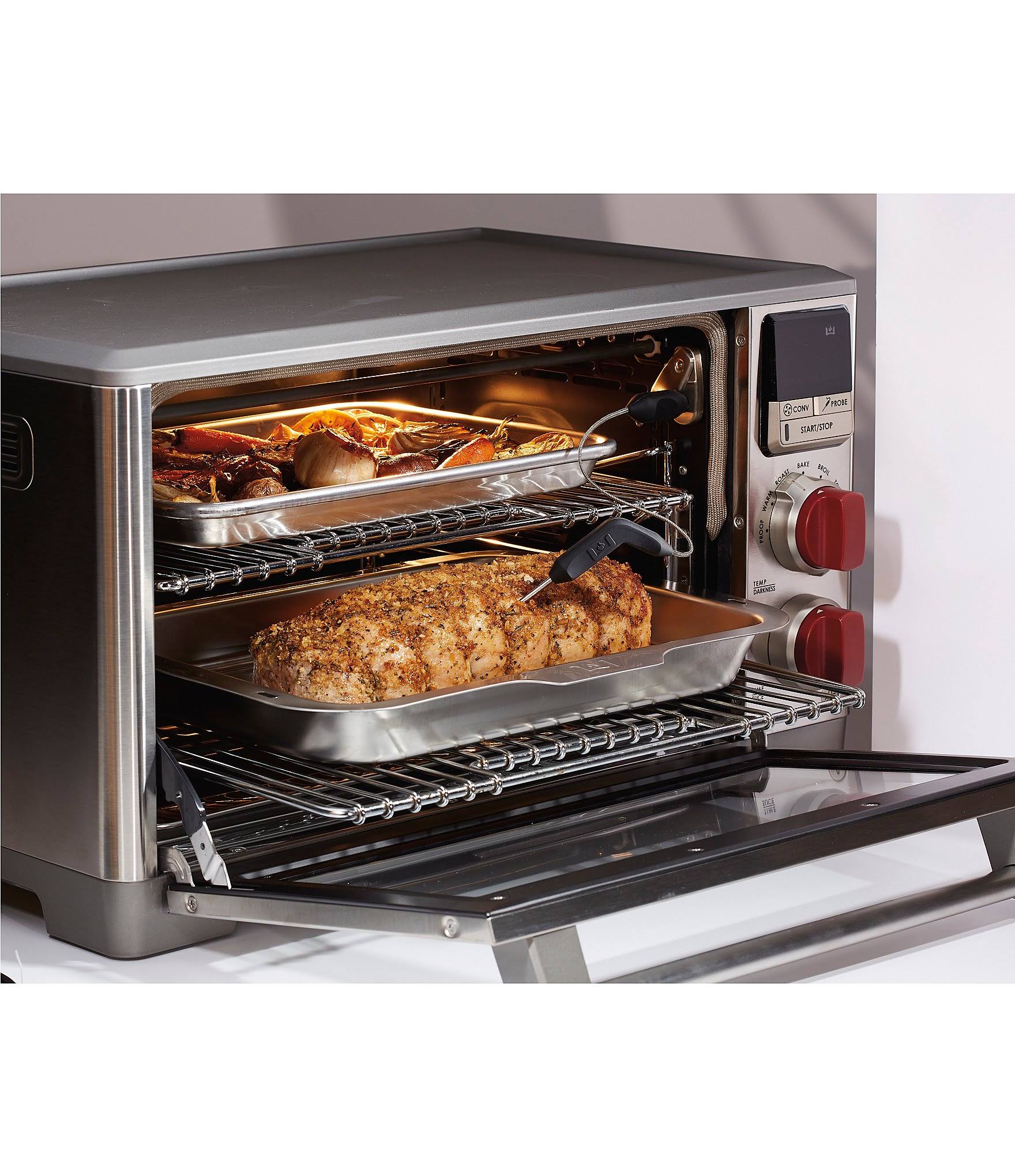 Wolf Gourmet Elite Countertop Oven with Red Knobs L10534