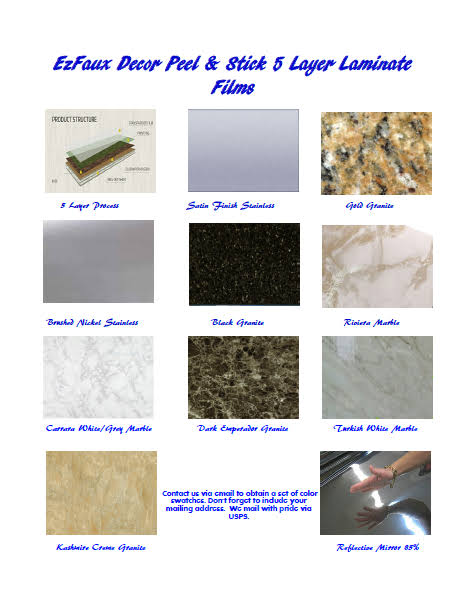 White Faux Marble Granite Countertop Film Roll L544