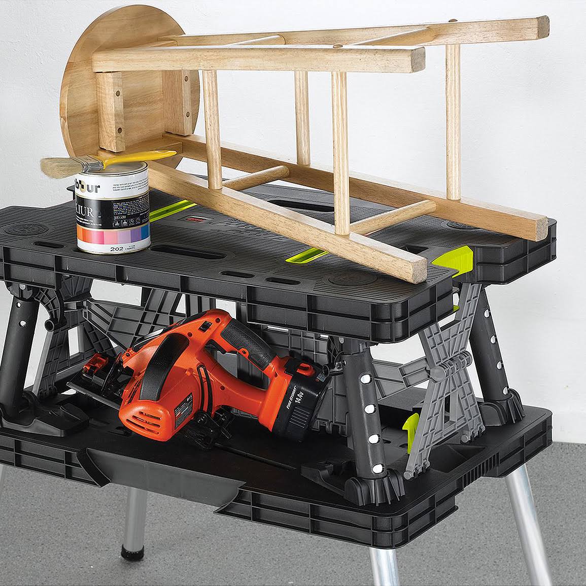 Keter Compact Work Table Portable Folding Garage Workbench I5230