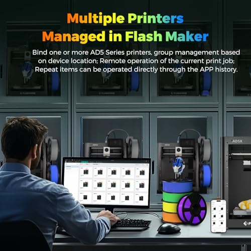 FLASHFORGE Adventurer 5M 3D Printer with Auto Leveling, 600mm/s High-Speed, Quick-Detach Nozzle H9340