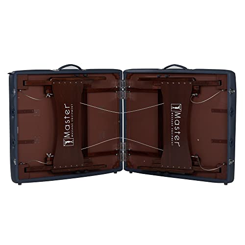 Master Massage Newport Portable Massage Table with 2.5" Cushion, Walnut Hardwood, Black, 30" R296868