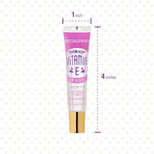 Ruby Kisses Broadway Vita-Lip Clear Lip Gloss 8 Pack, Ultra-Hydrating with Vitamins T1692