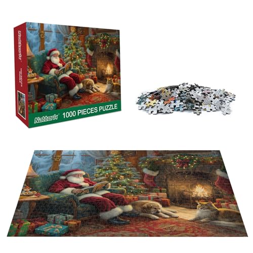 Nattork Jigsaw Puzzle 1000 Pieces for Adults, Christmas House W31652