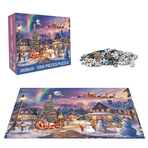 Nattork Jigsaw Puzzle 1000 Pieces for Adults, Christmas House W31652
