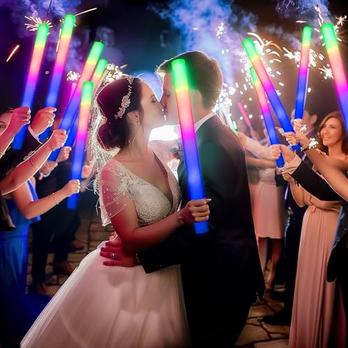 68 Pack LED Foam Glow Sticks for Weddings & Parties L39023