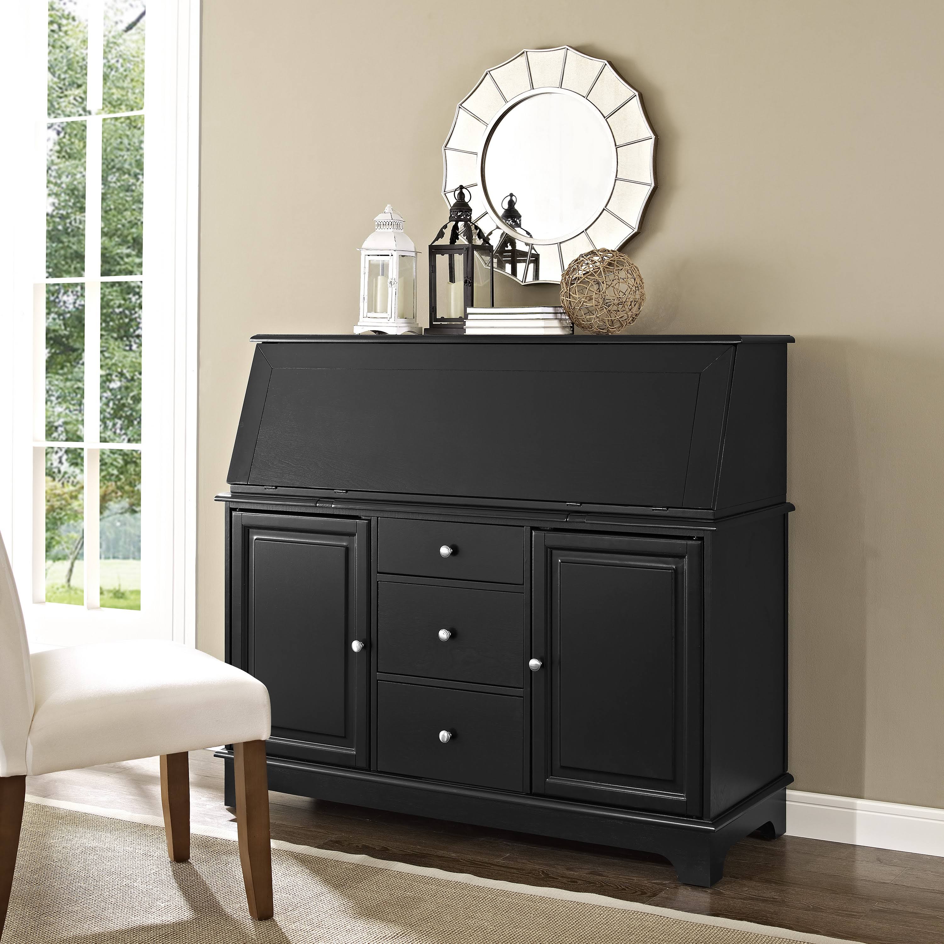 Crosley Furniture Sullivan Secretary Desk, Black E317