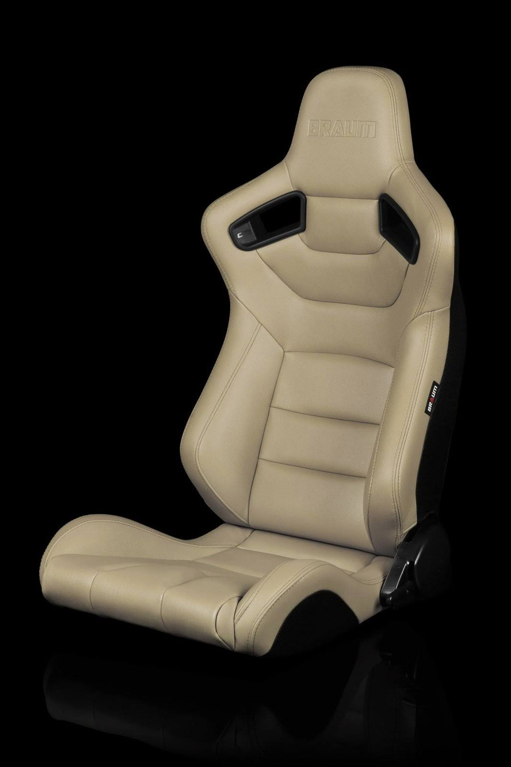 Braum Elite Series Beige Leatherette Racing Seats Pair I45836