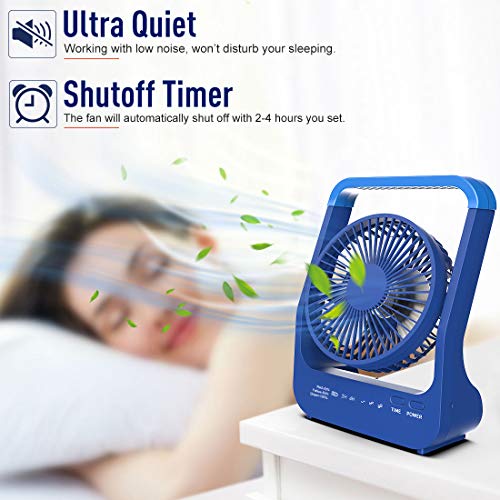 SLENPET 20000mAh Rechargeable Portable Clip on Fan with Light & Hook R310107