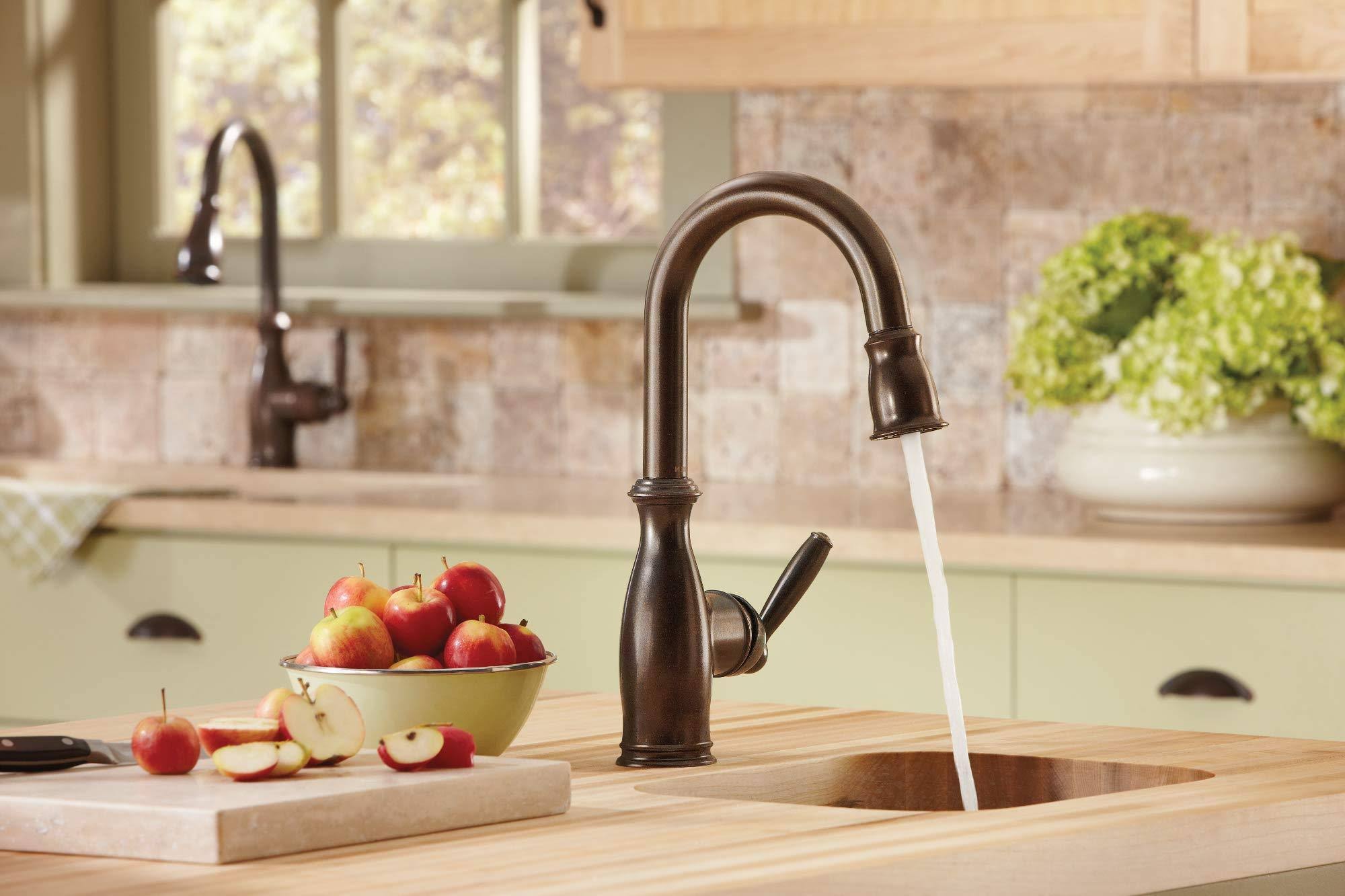 Moen Brantford Oil Rubbed Bronze One-Handle Pulldown Bar Faucet A688333