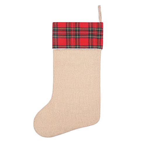 Burlap Pet Christmas Stockings with Photo Frame, 20 Inches T603