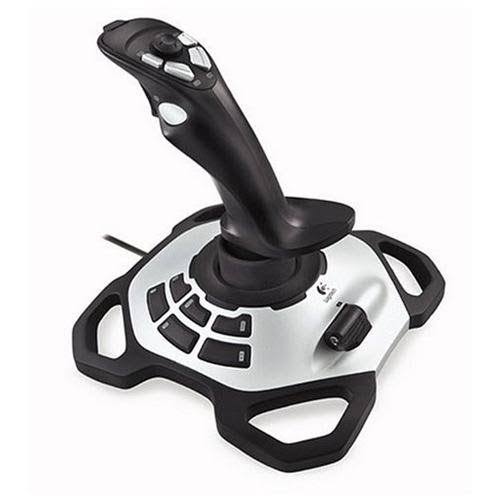 Logitech - Extreme 3D Pro Gaming Joystick - Silver/Black - Megean