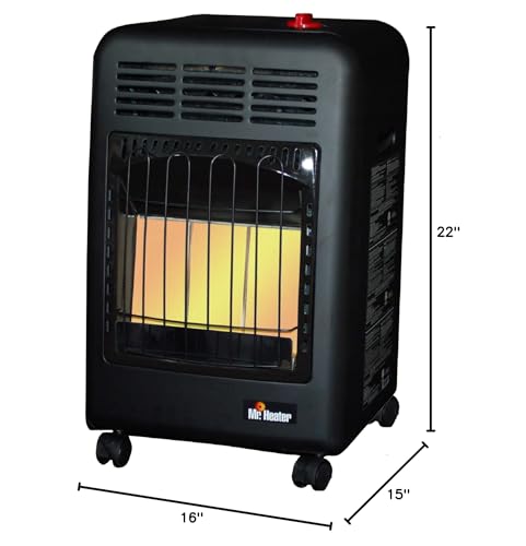 Mr. Heater MH18CH Radiant Cabinet LP Heater, Black I7911