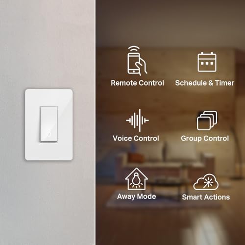 Kasa Smart Light Switch HS200P3, Single Pole, 3-Pack, White F12053