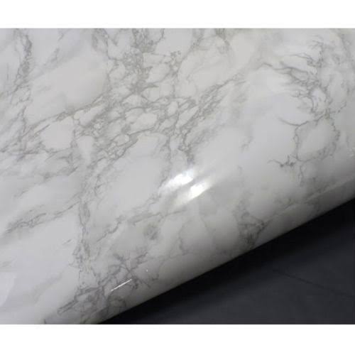 White Faux Marble Granite Countertop Film Roll L544