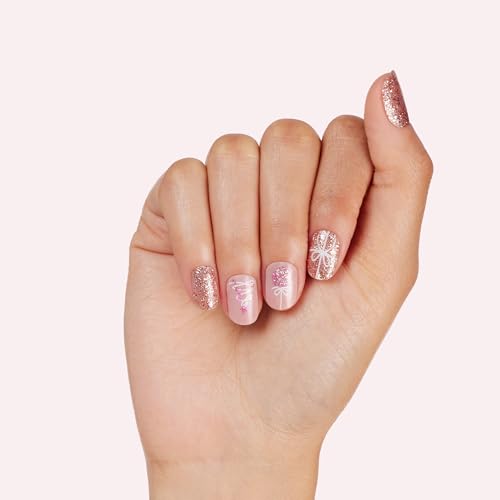 Dashing Diva Gloss Nail Strips Santa Baby - Gel Nail Stickers, 32 Count R845