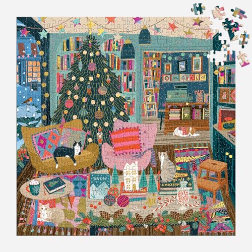 Galison Season's Reading 500 Piece Foil Jigsaw Puzzle Y474646