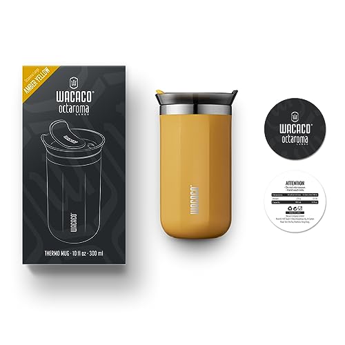 WACACO Octaroma Classico Vacuum Insulated Coffee Mug, Double-wall Stainless Steel, 6 fl oz, Carmine Red Z33030