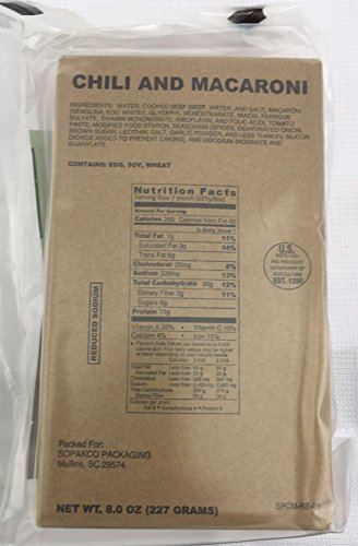 SOPAKCO Sure-Pak MRE Reduced Sodium Emergency Ration Meals, 14 Pack V754301