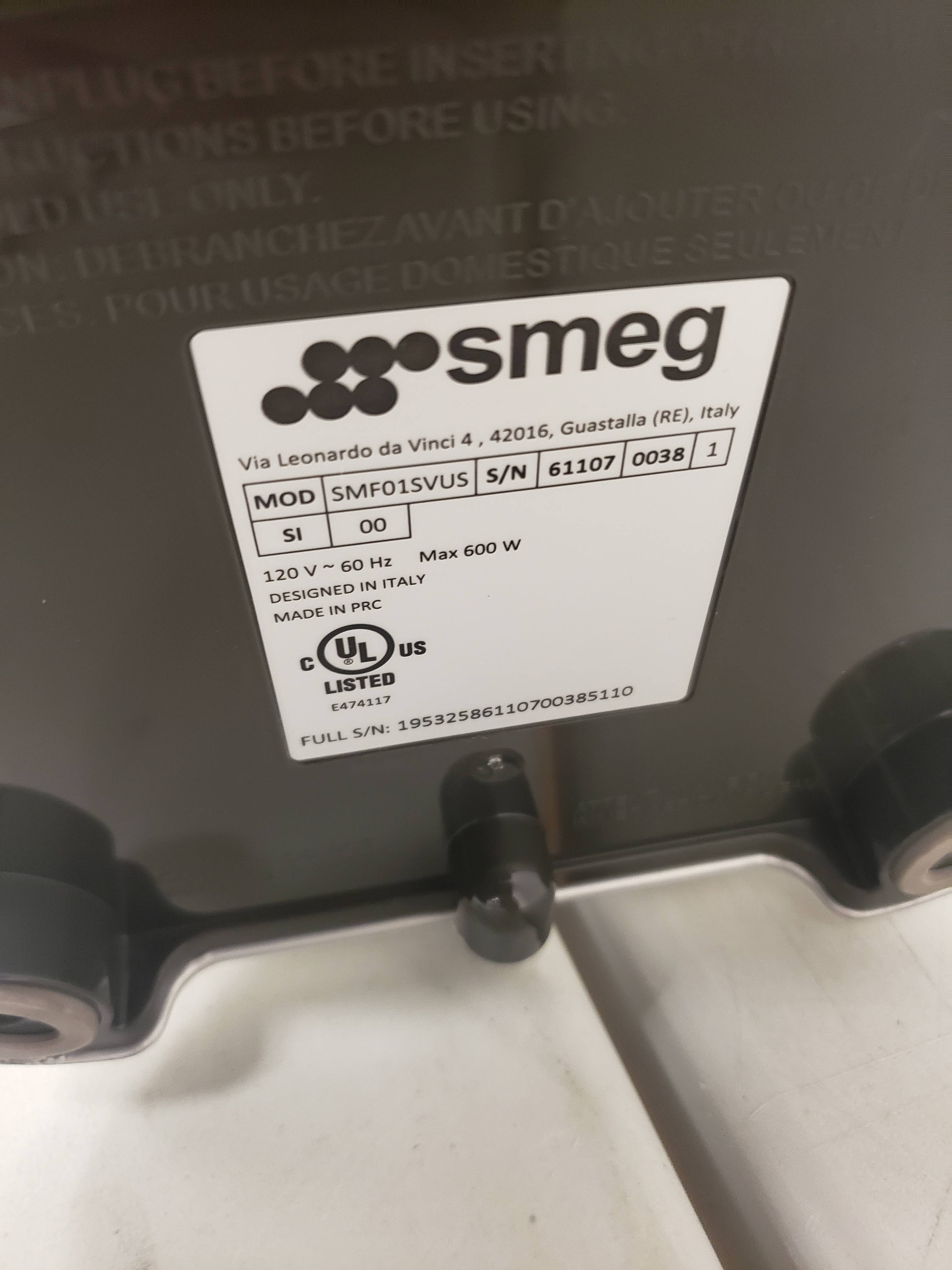 Smeg 50s Style Stand Mixer Silver K8745