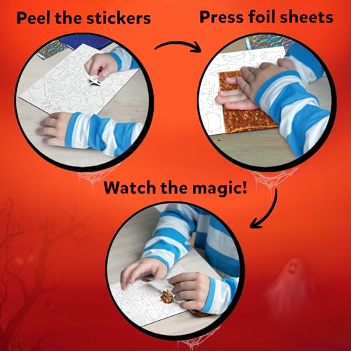 Skillmatics Foil Fun Christmas Ornaments, Mess Free Art Craft Kit for Kids Ages 4-9 S207