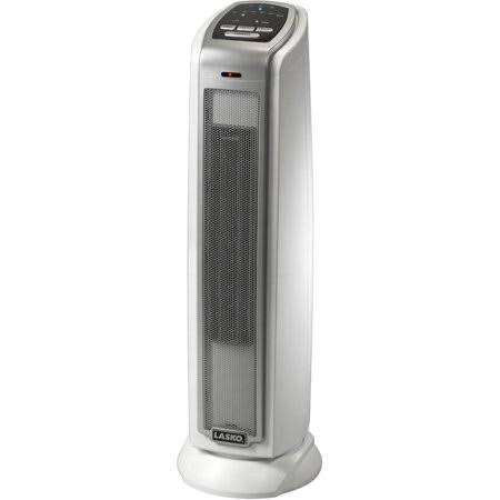 Lasko 5775 Electric 1500W Ceramic Space Heater Tower with Thermostat and Auto-Off Timer for Bedroom and Indoor Home Office Use, - Avayadevconnect
